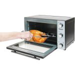 Mini - four 2 en 1 avec rtissoire 31 litres 2000 w inox noir[min231]