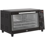 Mini - four 9l avec plaque cuisson - 100 - 230°c minuterie 60min 750w - acier inoxydable noir - compact ... Mini - four 9l avec plaque cuisson - 100 - 230°c minuterie 60min 750w - acier inoxydable noir - compact ...