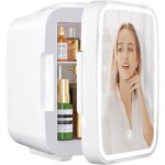 Mini frigo pour chambre - avec miroir led - ac - 220v dc 12v - 4l petit frigo de portable - pour voiture ...