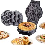 Mini gaufrier avec 3 plaques amovibles 3 en 1 petit gaufrier mini gaufre gaufre de dessin anim beignet ...