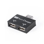Mini hub usb 2 ports usb double chargeur rpartiteur adaptateur convertisseur pour pc cls usb
