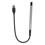 Mini lampe de lecture led usb flexible 5 v pour ordinateur portable clavier noir