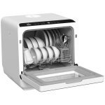 Mini lave - vaisselle 6 l 5 programmes blanc 45x44x458 cm