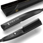 Mini lisseur cheveux brosse rapide des annes 30lisseur chauffant peigne  cheveux ionique pour coiffer ...