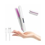 Mini lisseur  cheveux sans fil petit fer plat de voyage pour cheveux courts fer  friser portable avec ...