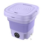 Mini machine � laver portable - 10 w / 12 v - capacit� 8 l - lavage et essorage en un pliable - violet ...