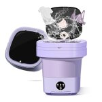 Mini machine  laver portable 11 l machine  laver pliable avec fonction lumire bleue minuterie pour ...