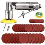 Mini meuleuse dangle 50 mm de pression dair de ponceuse orbitale de argent droit long + 40 pi�ces tampon ...