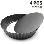 Mini - moules  tarte - gigicial - lot de 4 - 12 cm - compatible conglateur - compatible lave - vaisselle ...