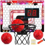 Mini panier de basket par - dessus la porte3 modes panier basket avec 3 ballons tableau daffichage clairage ...