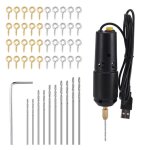 Mini perceuse lectrique - non spcifi - portable - 18 000 tr / min - alimentation usb - 10 embouts