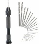 Mini perceuse � main - largeight - twist drill bits - 25 micro forets - sans fil - aluminium