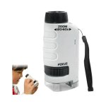 Mini pocket microscope pour les enfants miniscope portable de grossissement 60x - 120x avec des lumi�res ...