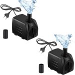 Mini pompe � eau - febest - lot de 2 - 600 l / h - 10 w - ultra silencieuse - c�ble 15 m - 2 buses - ...