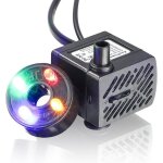 Mini pompe  eau avec led 180 l / h 35 w petit aquarium jardin puits tang de jardin pompe de fontaine ...