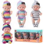 Mini poupe - non spcifi - 4 pices - pvc non toxique - vtements doux - mixte