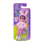 Mini poup�e polly pocket avec clip amiti� c?ur violet