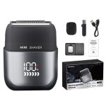 Mini rasoir �lectrique pour homme tondeuse � barbe portable avec affichage de la batterie �tanche et ...