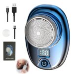 Mini rasoir �lectrique portable rasoir rechargeable et �tanche utilisation facile � un seul bouton humide ...