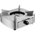 Mini r�chaud � gaz de camping portable br�leur coupe - vent r�glable en acier inoxydable r�chaud de camping ...