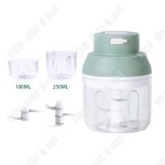 Mini robot culinaire - td� - broyeur dail �lectrique - 100ml + 250ml - charge usb - vert
