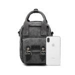 Mini sac multi - voies noir - bandoulire sac  dos pratique et compact idal pour festivals voyages ...
