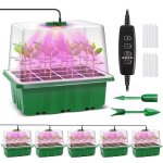 Mini serre pour plantes bac � semis 5 mini serres de culture int�rieur avec lumi�re plateau de semis ...
