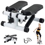 Mini stepper 2 en 1 fitness maison / appartement �cran lcd avec bandes de r�sistance et silencieux tapis ...