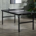 Mini table de ping pong pliable table de ping - pong dint�rieur avec filet balles poign�e 152 x 76 x ...