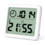 Mini thermomtre dambiance digital avec horloge thermomtre blanc prcis hygromtre pour la maison chambre ...