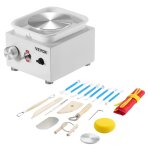 Mini tour de potier - vevor - vitesse réglable 0 - 320 tr / min - roue de poterie avec bassin amovible ... Mini tour de potier - vevor - vitesse réglable 0 - 320 tr / min - roue de poterie avec bassin amovible ...
