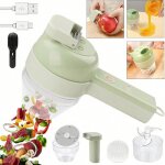 Mini tranche - légumes Électrique 4 en 1 - hachoir ail poivron gingembre Mini tranche - légumes Électrique 4 en 1 - hachoir ail poivron gingembre
