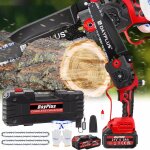 Mini tron�onneuse 8 pouces avec 2 batteries scie sans fil avec 2 cha�nes pour le jardinageles elagueursles ...