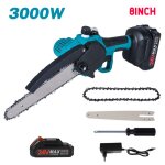 Mini tronconneuse  batterie 3000w coupe branche lectrique scie sans fil elageuse chainsaw 8 pouces ...