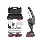 Mini trononneuse lectrique - petite trononneuse de jardin lectrique sans fil - coupe - bois - scie ...