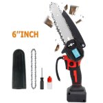 Mini tron�onneuse sans fil 6 pouces avec 2 cha�nes guide (corps uniquement sans batterie) compatible ...
