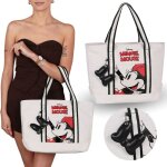 Minnie mouse disney beige sac � bandouli�re pour femmes grand shopper avec porte - cl�s jeune