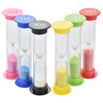 Minuterie de sable 6 pièces sabliers colorés 10 / 5 / 3 / 2 / 1 min pour cuisine et enfants Minuterie de sable 6 pièces sabliers colorés 10 / 5 / 3 / 2 / 1 min pour cuisine et enfants