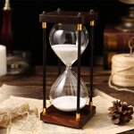 Minuterie de sablier minuterie pour anniversaire et jeux scolaires blanc 60 minutes Minuterie de sablier minuterie pour anniversaire et jeux scolaires blanc 60 minutes