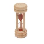 Minuterie de sablier en bois 3 minutes verre de sable en bois outil de sablier pour maison et les restaurants ...