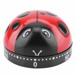 Minuteur de cuisine mécanique en forme de coccinelle 60 minutes avec sonnerie forte Minuteur de cuisine mécanique en forme de coccinelle 60 minutes avec sonnerie forte