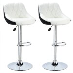 Mipan. lot de 2 tabouret de bar - chaise de bar - tabouret de bar en pu - chaises de cuisine avec dossier ...