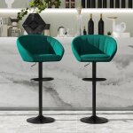 Mipan lot de 2 tabouret bar chaise de bar en tissu avec pieds rglable chaise haute cuisine tabourets ...