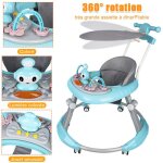 Mipan. 3 en 1 trotteur bb - baby walker - apprendre a marcher trotteur pousseur - avce musique + tapis ...