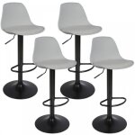 Mipan. lot de 4 tabourets de bar avec dossier + repose - pieds - chaises de bar cuisine - r�glable + ...