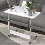 Mipan. 60x40cm table roulante pour lit canap - table dappoint bureau mobile rglable en hauteur 62 - ...