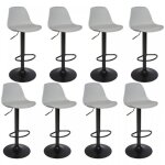 Mipan. lot de 8 tabourets de bar avec dossier + repose - pieds - chaises de bar cuisine - r�glable + ...