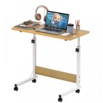 Mipan. 80x40cm table roulante pour lit canap� - table dappoint bureau mobile r�glable en hauteur - bureau ...