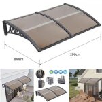 Mipan. auvent de porte aluminium - auvent marquise dentr�e dentr�e r�sistante toit abri contre la pluie ...