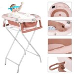 Mipan. baignoire pour b�b� pliable - avec support antid�rapant + thermom�tre + bonnet / coussin de bain ...